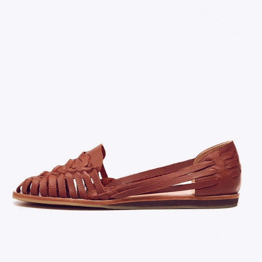 Women's Nisolo Burnt Sienna Brown Huarache Sandals Size 7